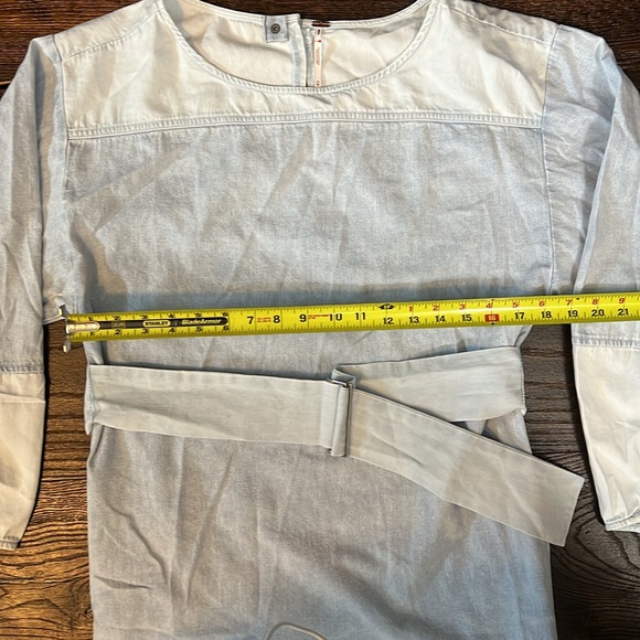 Free People Ora Denim mini dress light combo - Picture 4 of 5